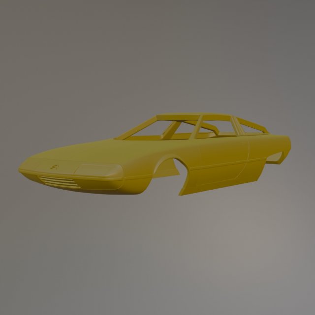Citroen GS Camargue Printable Car Body 3D Baskı Modeli .c4d .max .obj .3ds .fbx .stl .blend