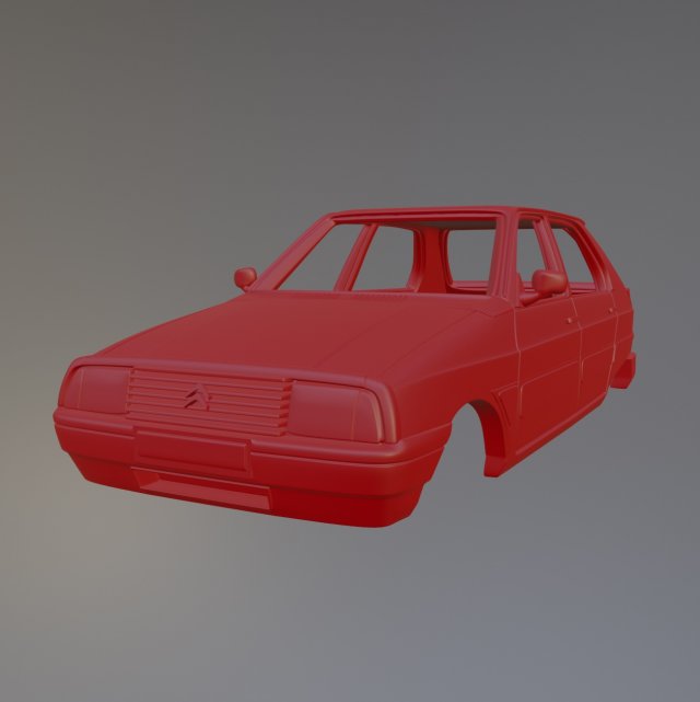 Citroen Visa II Club Printable Car Body 3D Print Model .c4d .max .obj .3ds .fbx .stl .blend 
