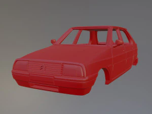 シトロエン ビザ II クラブ 印刷可能な車体 3Dプリントモデル