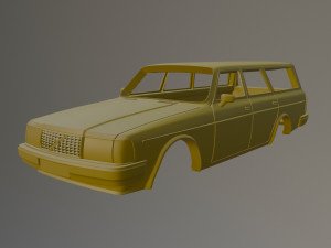 Volvo 244 Estate Printable Car Body 3D प्रिंट मॉडल