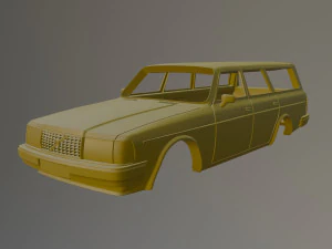 Carro&ccedil;aria imprim&iacute;vel Volvo 244 Estate Modelo de Impressão 3D