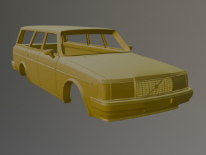 Volvo 244 Estate Printable Car Body 3Dプリントモデル