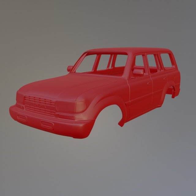 Toyota Land Cruiser 80 Printable Car Body 3D Baskı Modeli .c4d .max .obj .3ds .fbx .stl .blend