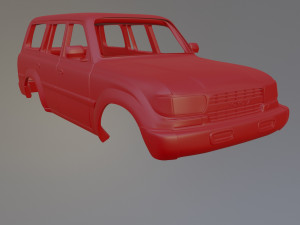 Toyota Land Cruiser 80 Printable Car Body 3D Baskı Modeli