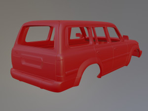 Toyota Land Cruiser 80 Printable Car Body 3D Baskı Modeli