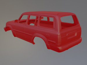 Toyota Land Cruiser 80 Printable Car Body 3D Baskı Modeli