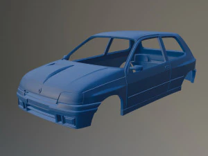 ルノー クリオ ウィリアムズの印刷可能な車体 3Dプリントモデル