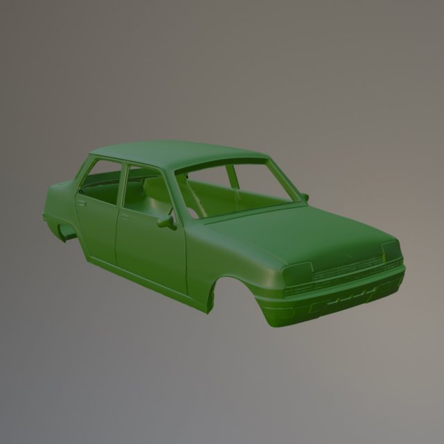 Renault 7 Printable Car Body 3D-Druckmodell .c4d .max .obj .3ds .fbx .stl .blend 
