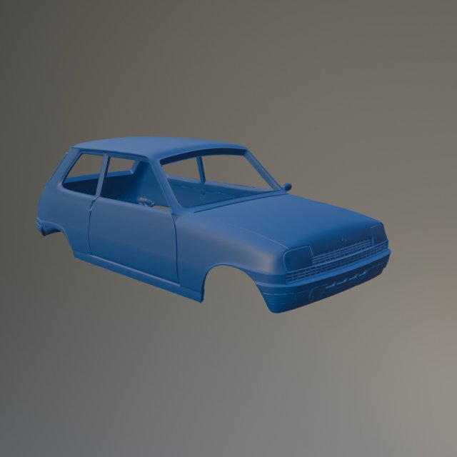 Renault 5 Printable Car Body 3D प्रिंट मॉडल .c4d .max .obj .3ds .fbx .stl .blend 