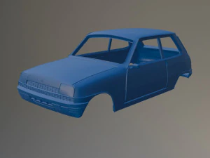 Renault 5 Printable Car Body 3D Print Model