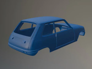 Renault 5 Printable Car Body 3D Print Model