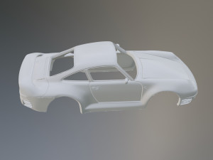 Porsche 959 Printable Car Body 3D-Druckmodell