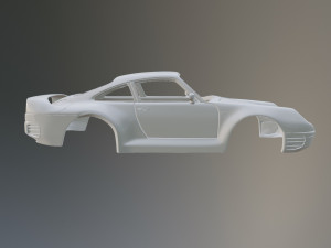 Porsche 959 Printable Car Body 3D-Druckmodell