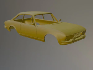 Peugeot 604 Coupe Yazdırılabilir Ara&ccedil; G&ouml;vdesi 3D Baskı Modeli