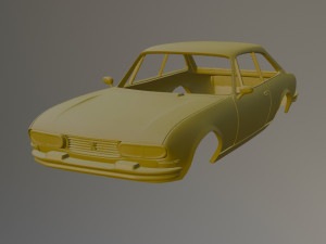 Peugeot 604 Coupe Printable Car Body Modelo de Impressão 3D