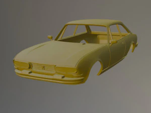 Peugeot 604 Coupe Printable Car Body 3D Print Model
