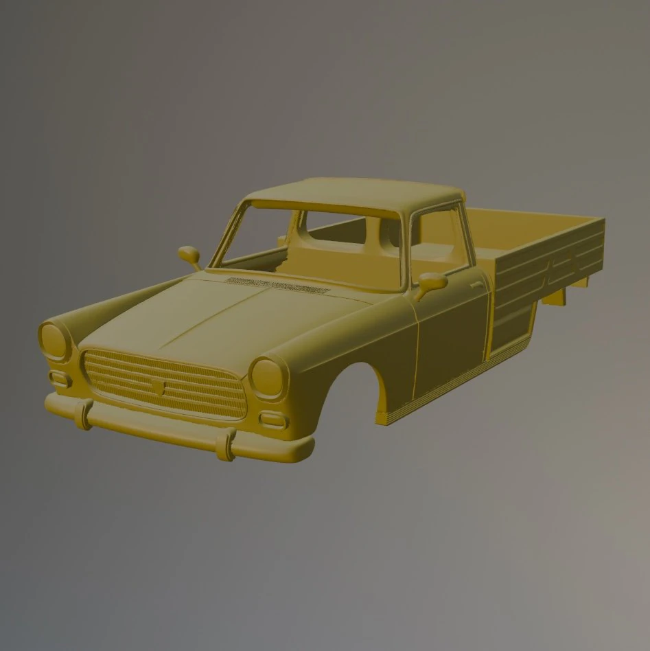 Peugeot 404 Pickup 3D Print Model .c4d .max .obj .3ds .fbx .stl .blend