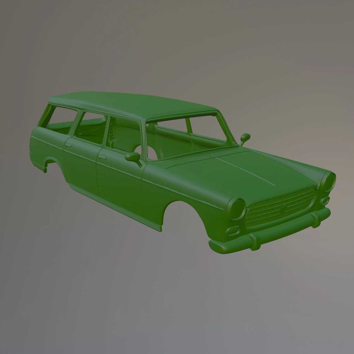 Peugeot 404 Estate Printable Car Body 3D Print Model .c4d .max .obj .3ds .fbx .stl .blend 