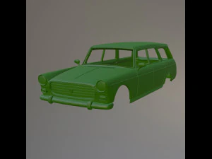 Peugeot 404 Estate Printable Car Body 3D Print Model