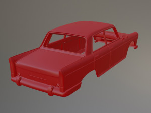 Peugeot 404 Printable Car Body Model Cetak 3D