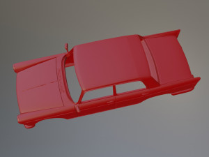 Peugeot 404 Printable Car Body Model Cetak 3D