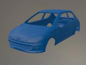 Кузов Peugeot 206 для печати 3D Принт Модель