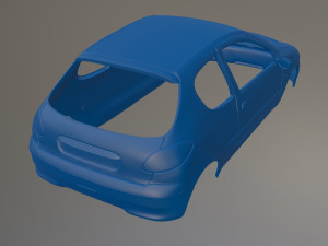 Peugeot 206 Printable Car Body 3D 프린트 모델