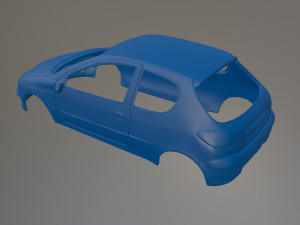 Peugeot 206 Printable Car Body 3D 프린트 모델