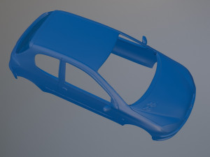 Peugeot 206 Printable Car Body 3D 프린트 모델