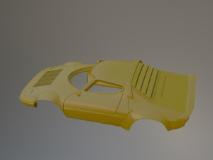 Lancia Stratos Stradale Printable Car Body 3D Print Model