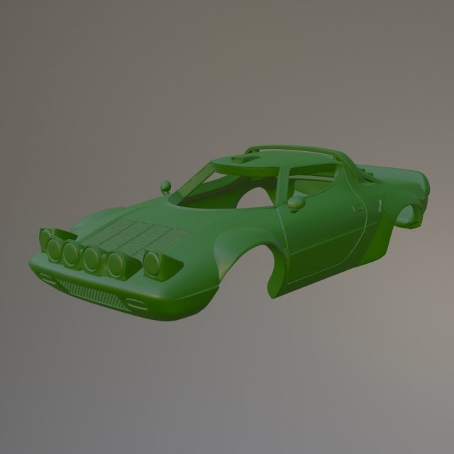 Lancia Stratos Rally Printable Car Body 3D 프린트 모델 .c4d .max .obj .3ds .fbx .stl .blend 