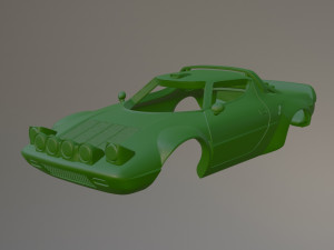 Lancia Stratos Rally Printable Car Body 3D-printmodel