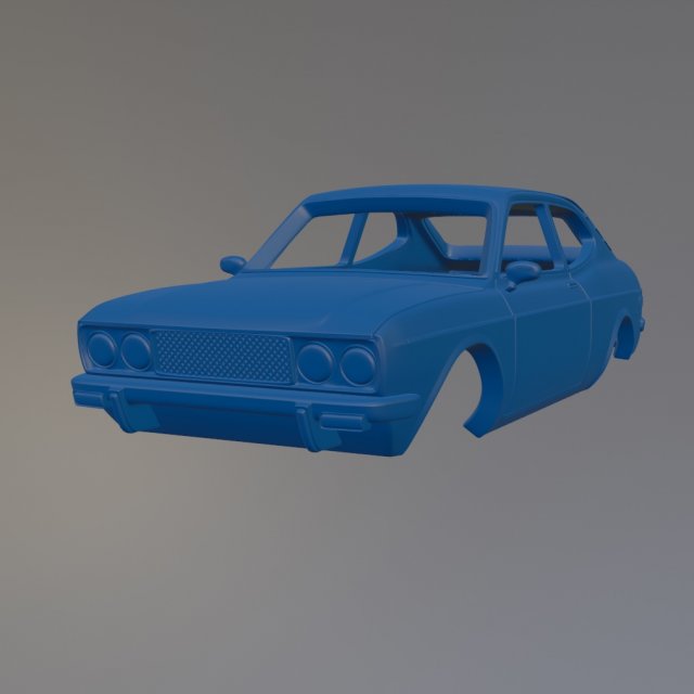 Fiat 128 Coupe Printable Car Body Model do druku 3D .c4d .max .obj .3ds .fbx .stl .blend 