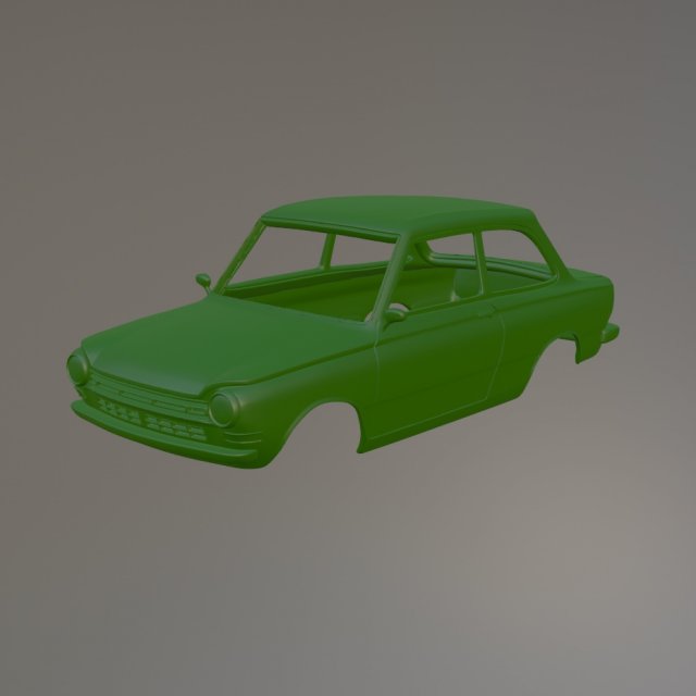 Daf 55 Saloon Printable Car Body 3D Print Model .c4d .max .obj .3ds .fbx .stl .blend 