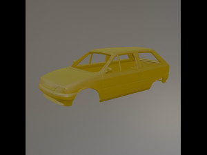 Citroen AX Printable Car Body 3D Print Model