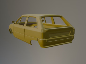 Citroen AX Printable Car Body 3D 打印模型