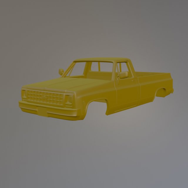 Chevrotlet C-K 20 Printable Car Body 3D 打印模型 .c4d .max .obj .3ds .fbx .stl .blend 