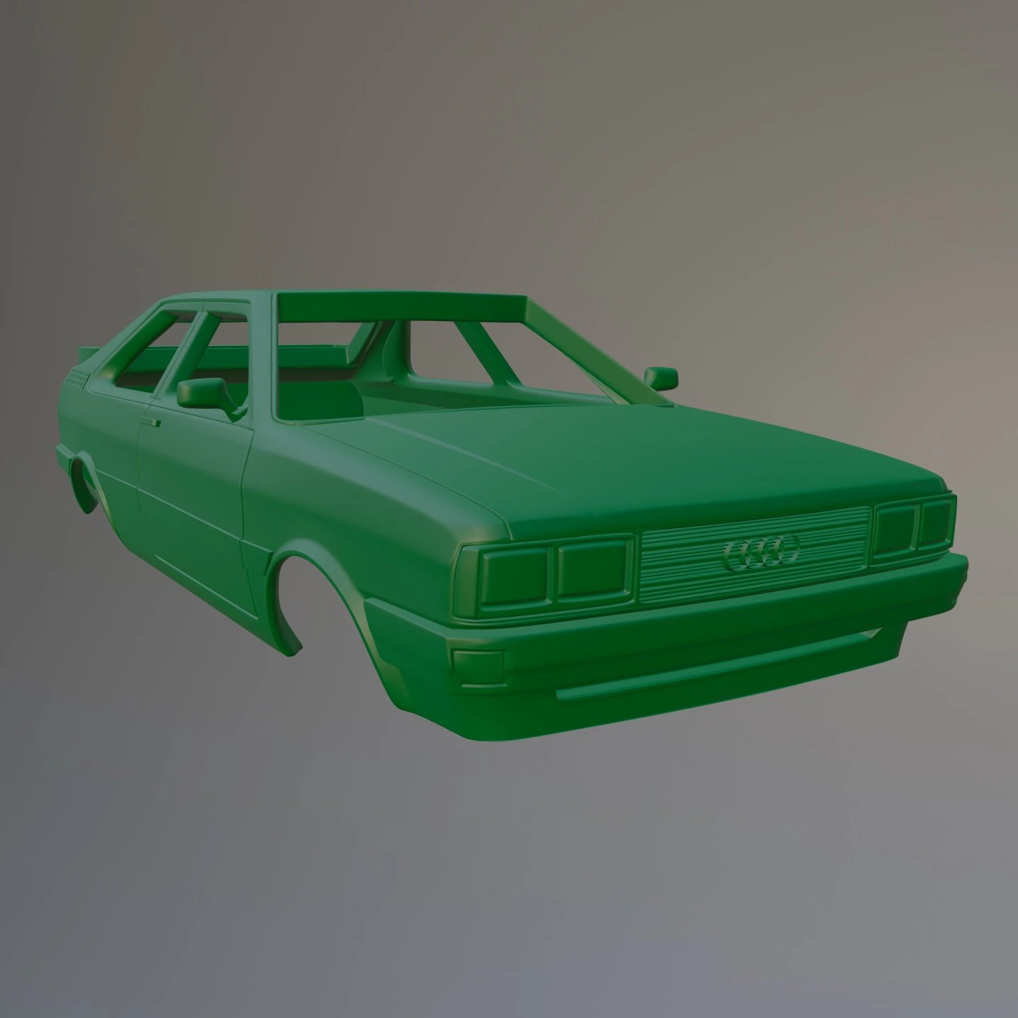 Audi A80 Coupe Printable Car Body 3D Print Model .c4d .max .obj .3ds .fbx .stl .blend 