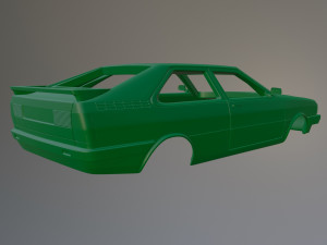 Audi A80 Coupe Printable Car Body 3D Print Model