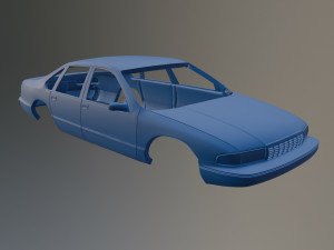 93 Chevrolet Caprice Classic Printable Car Body Modello di stampa 3D