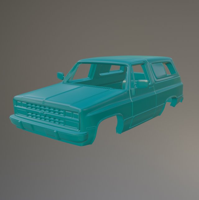 89 Chevrolet Blazer Printable Car Body 3D-Druckmodell .c4d .max .obj .3ds .fbx .stl .blend 