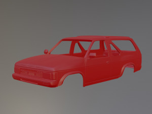 87 Nissan Pathfinder-Terrano Printable Car Body 3Dプリントモデル