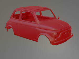 65 Fiat 500 Printable Car Body Modèles 3D en vedette