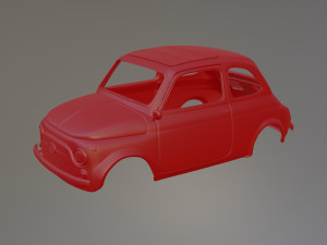 65 Fiat 500 Printable Car Body 3D Принт Модель