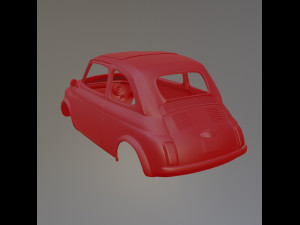65 Fiat 500 Printable Car Body 3D Принт Модель