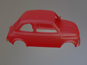 65 Fiat 500 Printable Car Body 3D Принт Модель