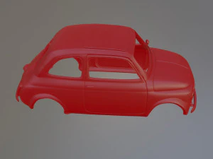 65 Fiat 500 Printable Car Body 3D Print Model