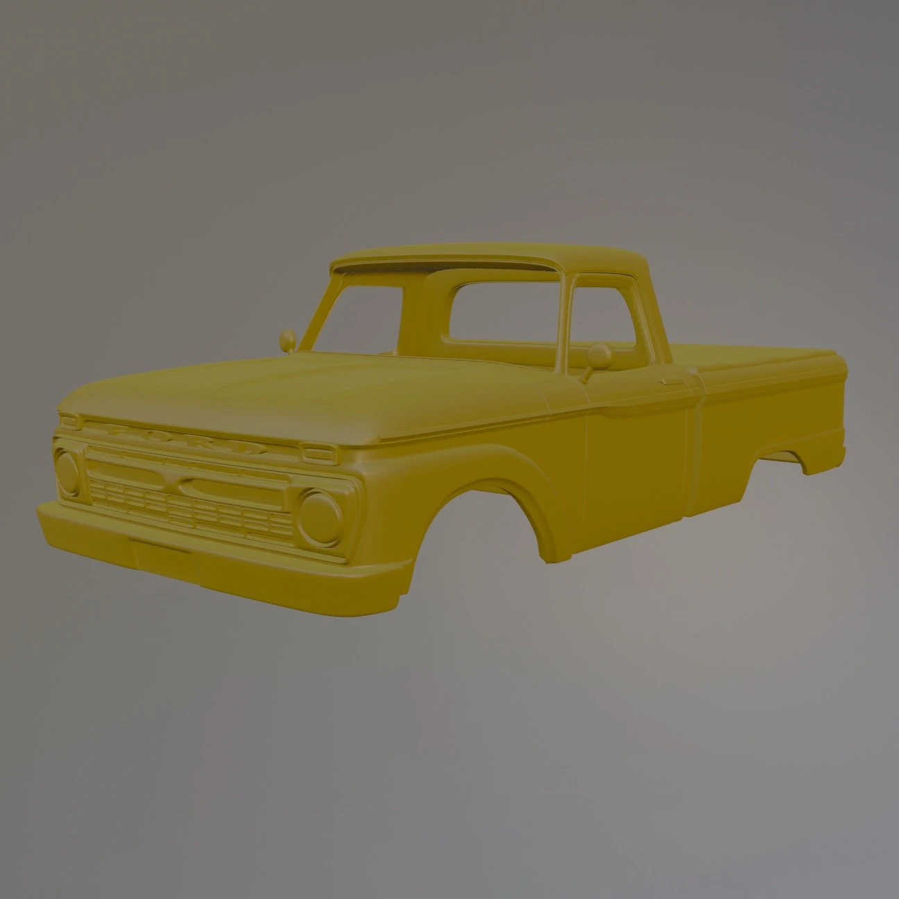 Classic American custom truck 66 year model Printable Car Body 3D Print Model .c4d .max .obj .3ds .fbx .stl .blend 