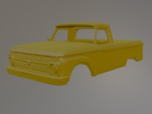 Classic American custom truck 66 year model Printable Car Body 3D Print Model