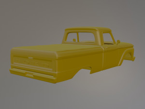 Classic American custom truck 66 year model Printable Car Body Modelo de Impressão 3D